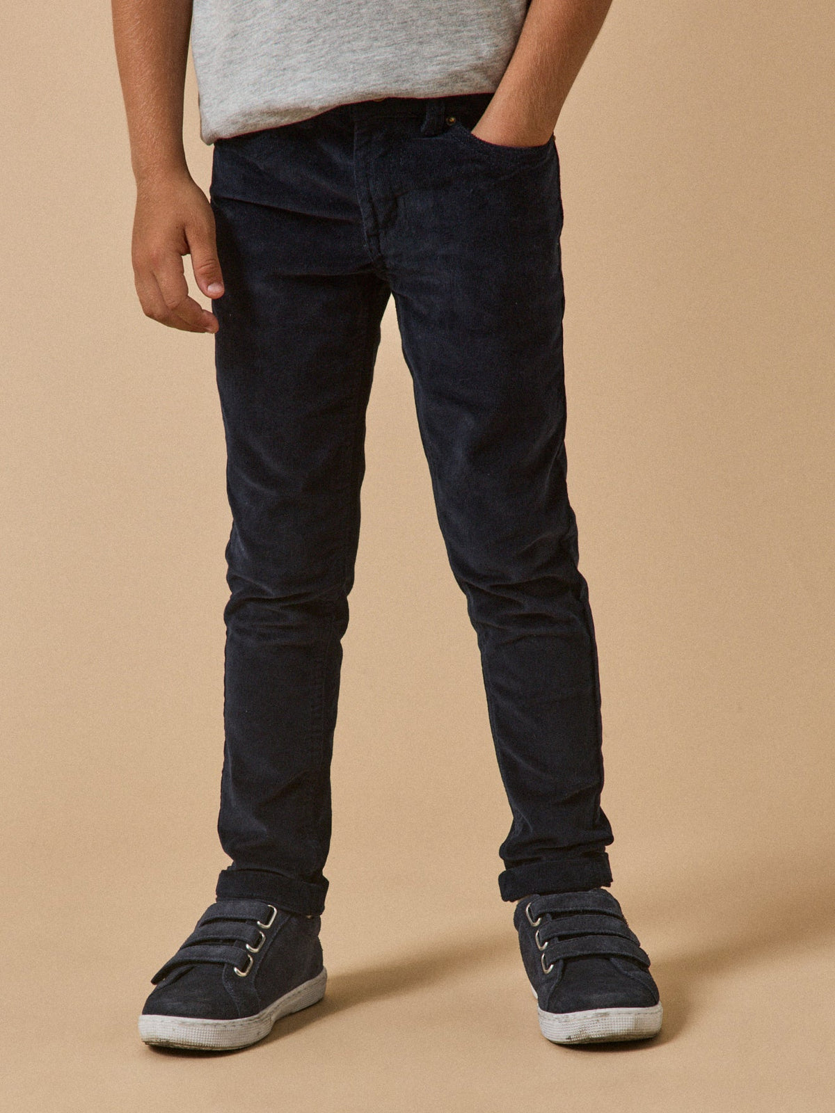 Slim en velours Garçon - 1