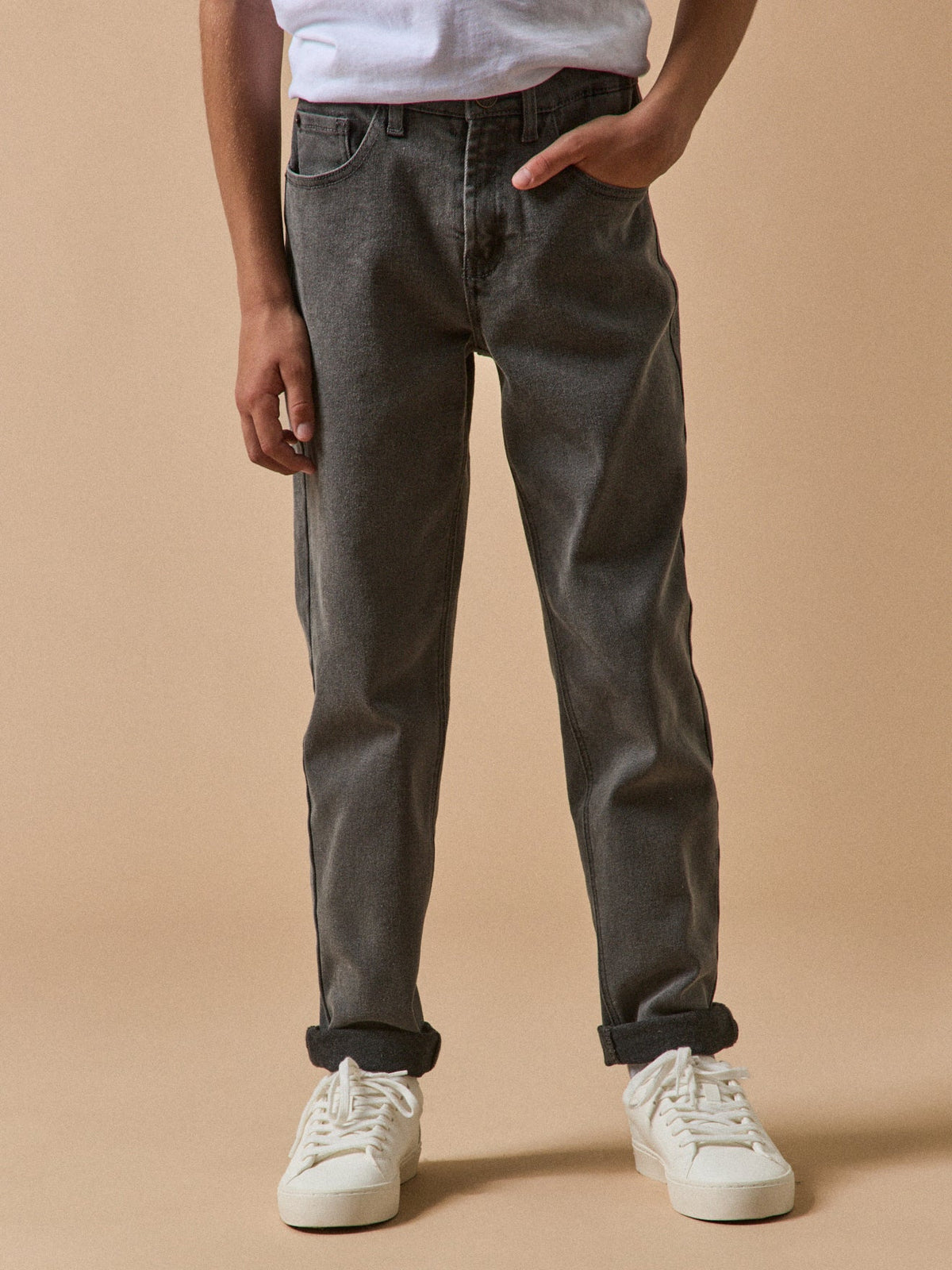 Pantalon relax en denim Garçon - 1
