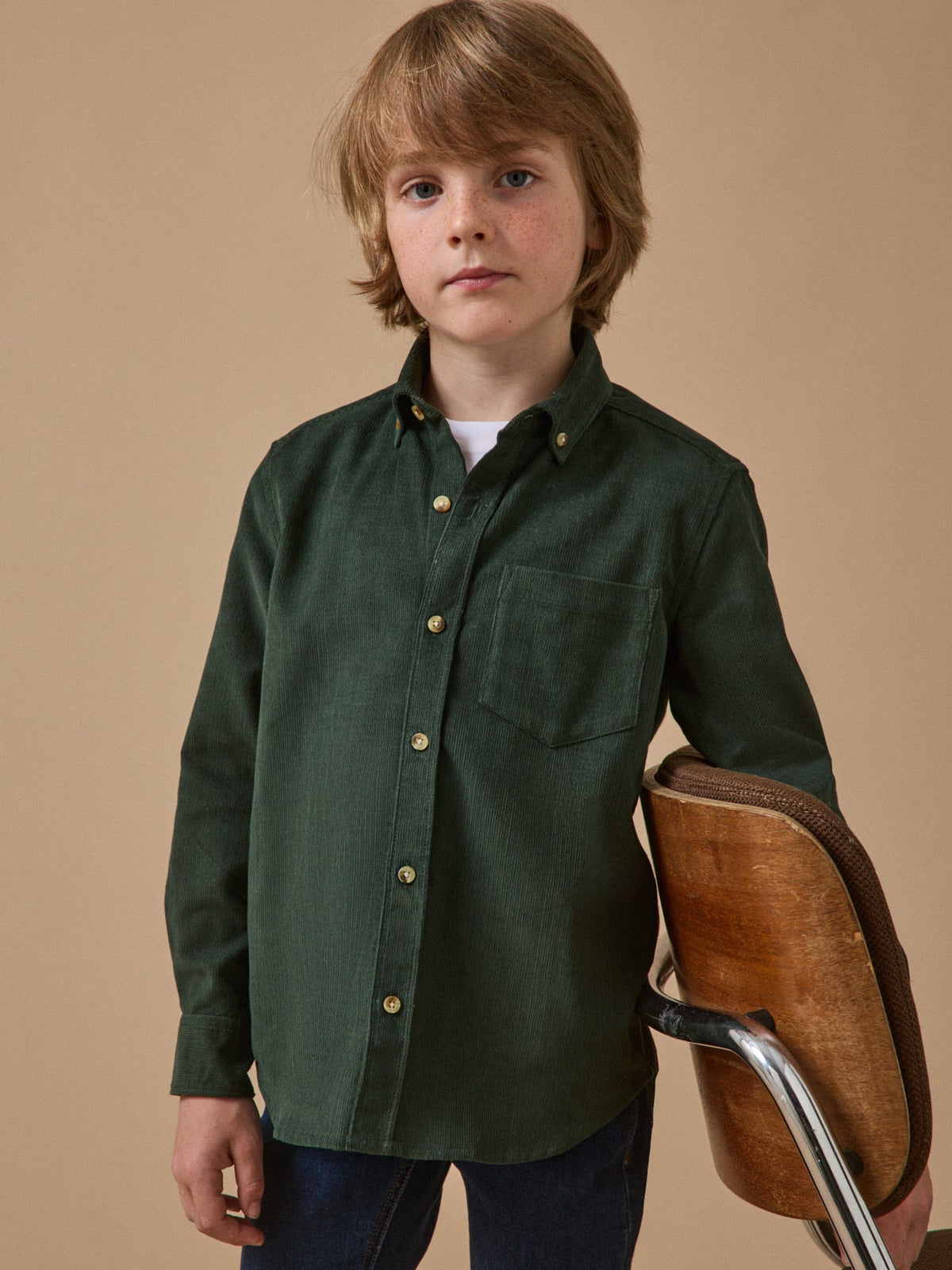 Chemise en velours Garçon - 1