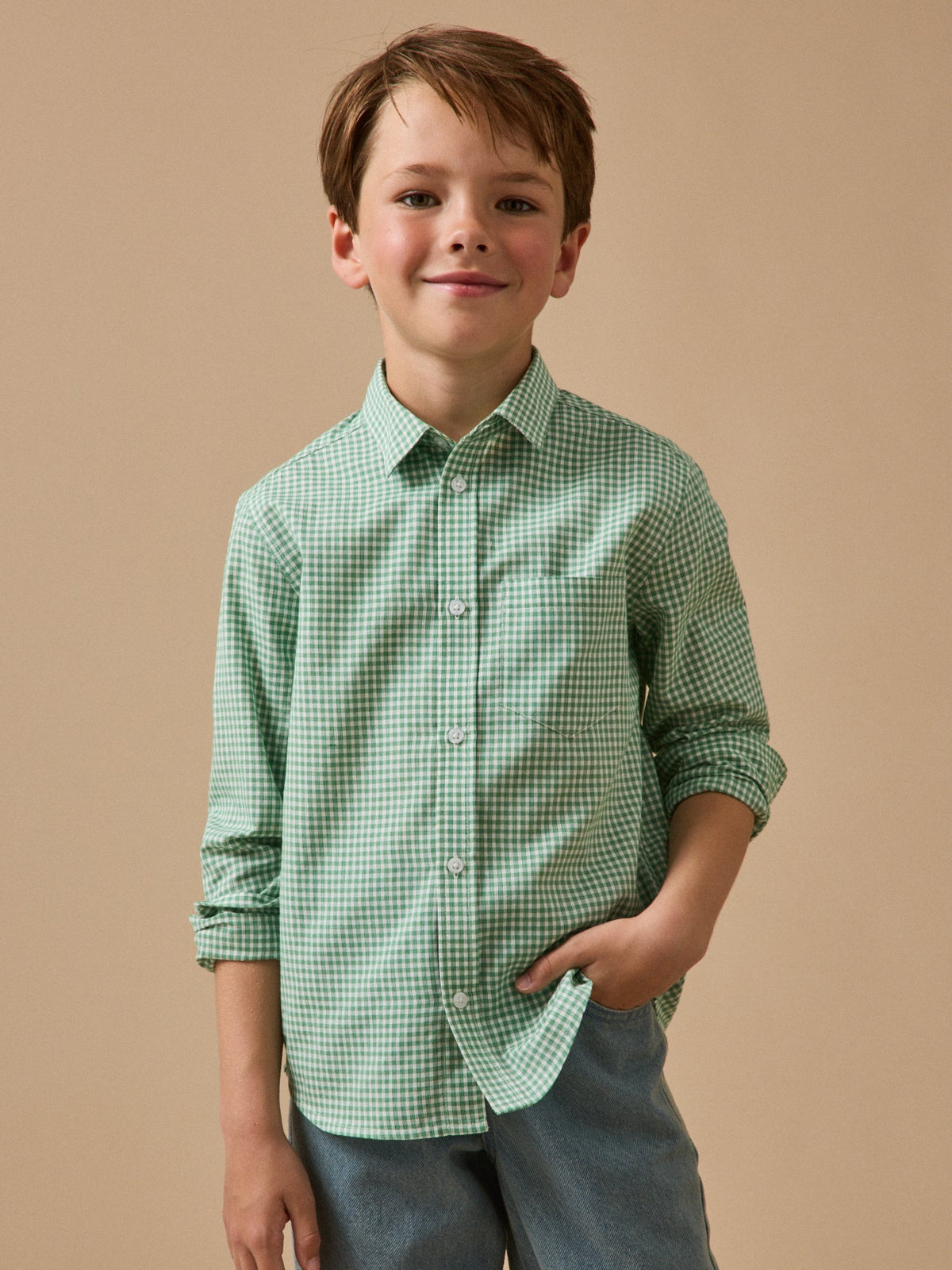 Chemise à petits carreaux Garçon - 1