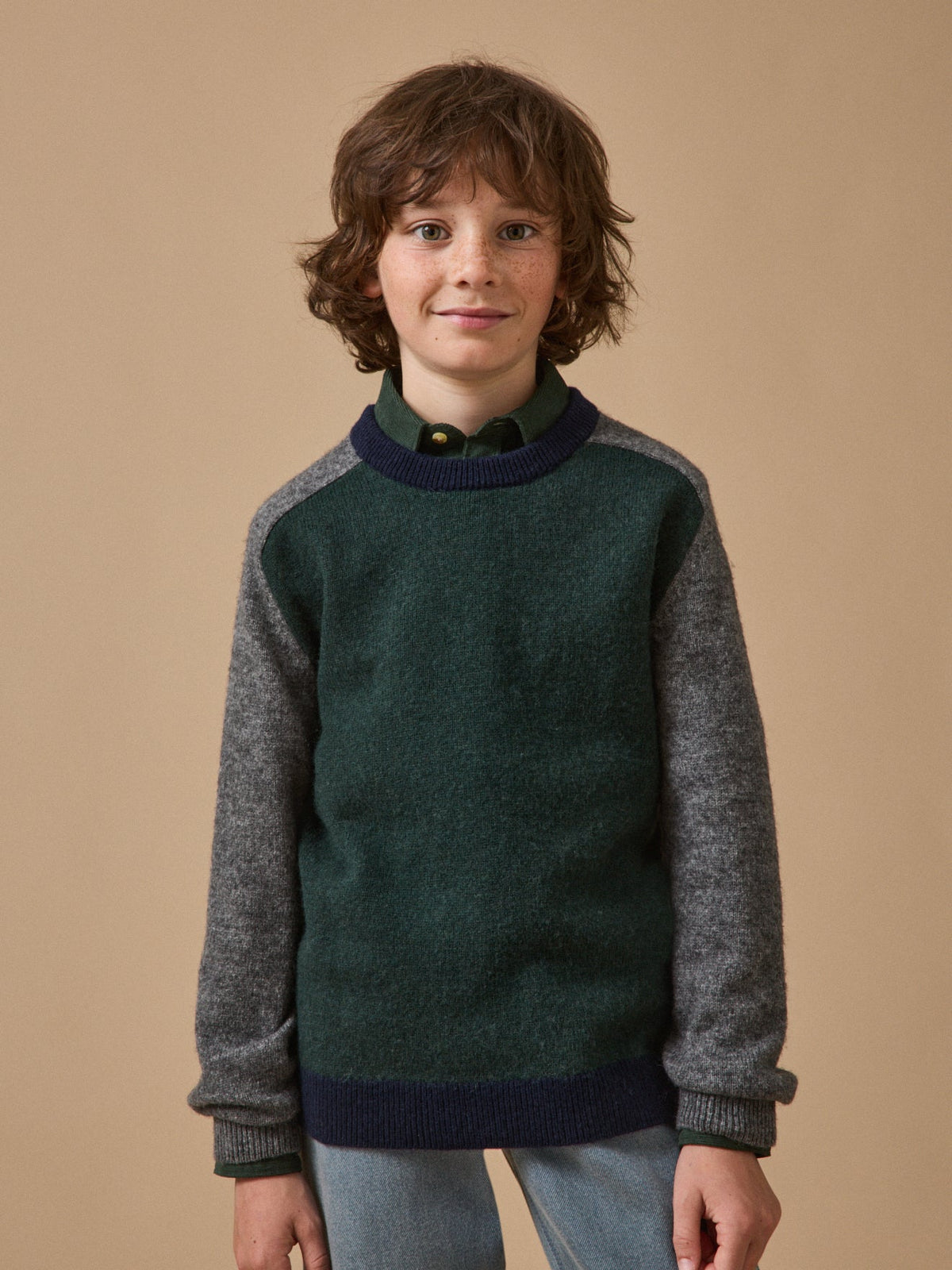 Pull colorblock en laine Garçon - 3