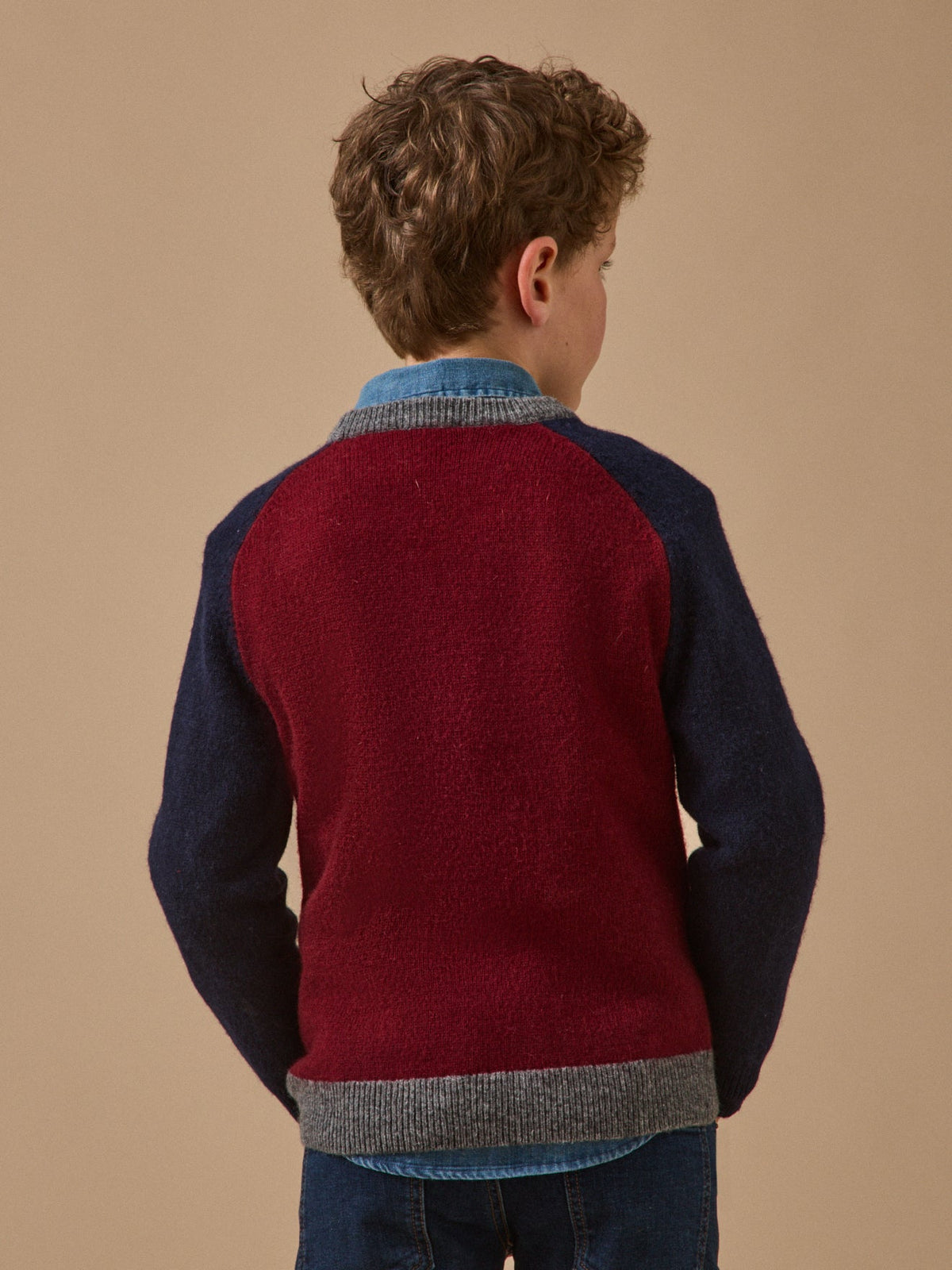 Pull colorblock en laine Garçon - 2