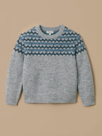 Pull jacquard avec laine Garçon - 1