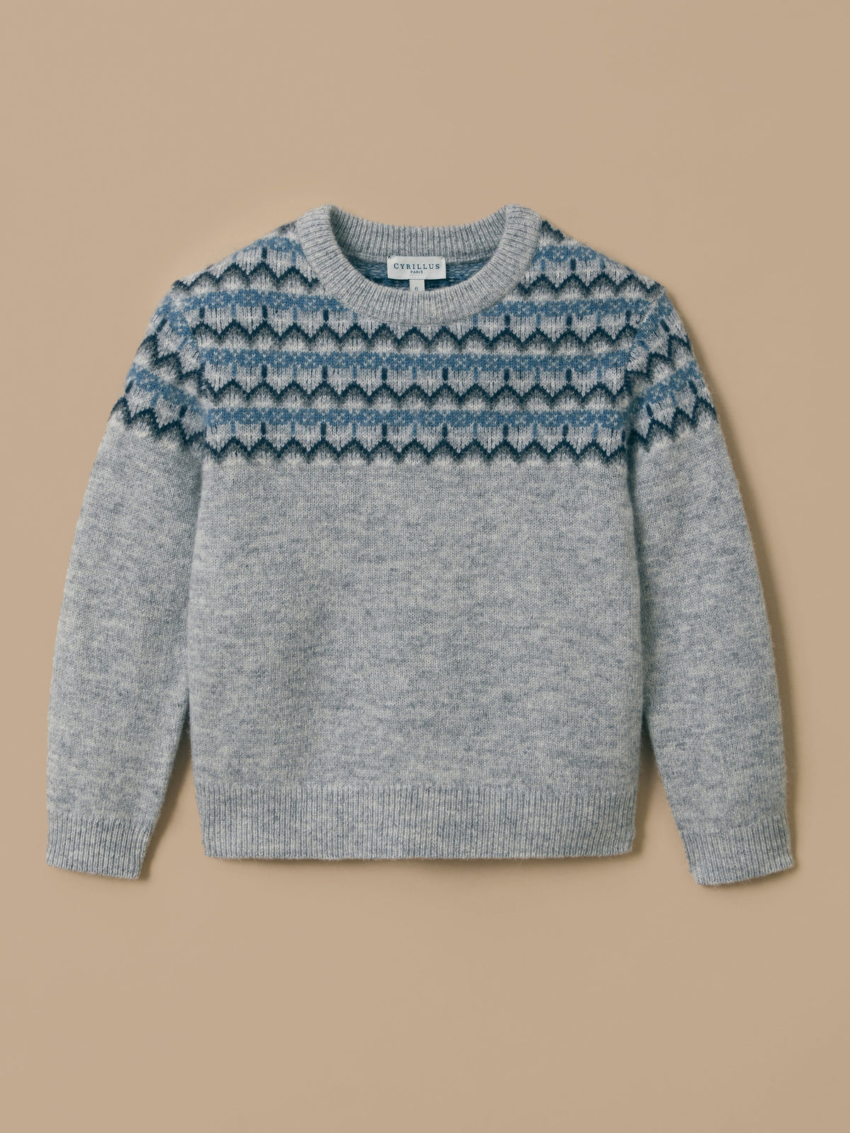 Pull jacquard avec laine Garçon - 1