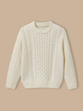 Pull torsadé avec laine Garçon - 1