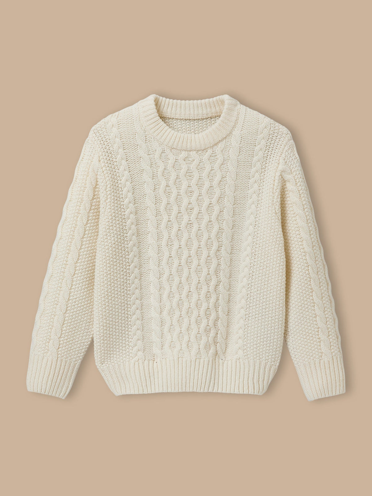 Pull torsadé avec laine Garçon - 1