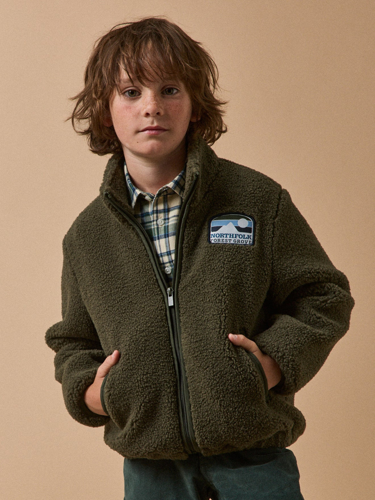 Cardigan zippé en sherpa Garçon - 3