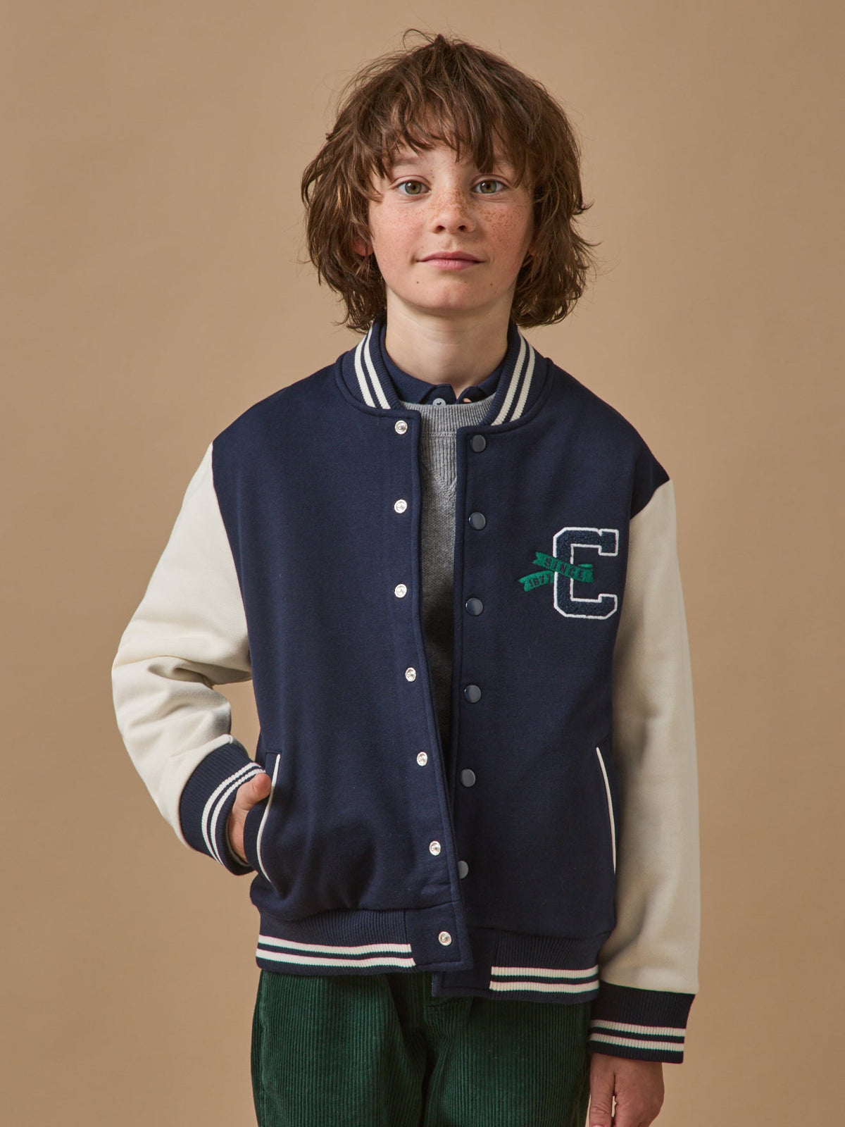 Blouson teddy brodé Garçon - 1