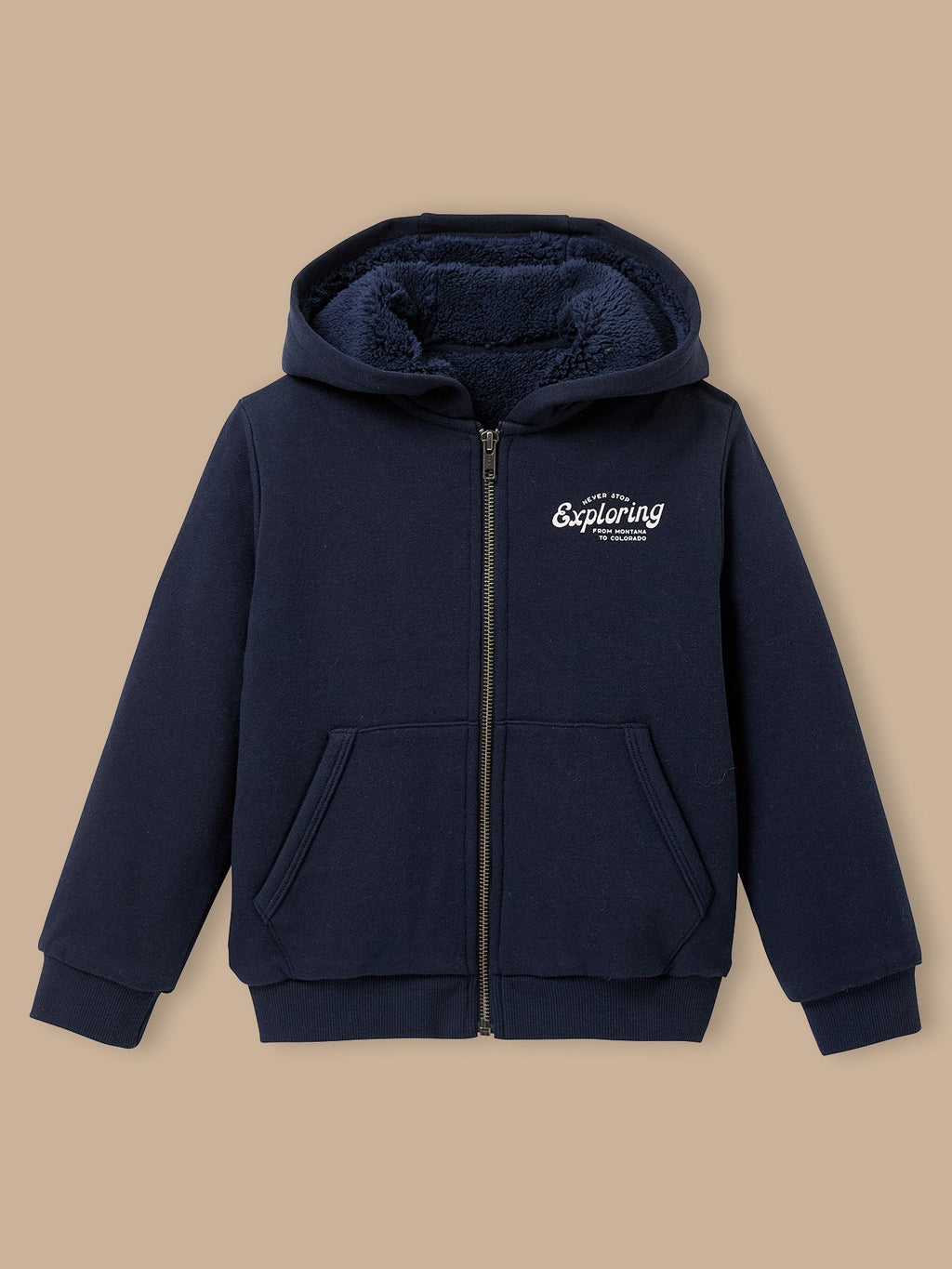 Sweat zippé doublé sherpa Garçon - 1