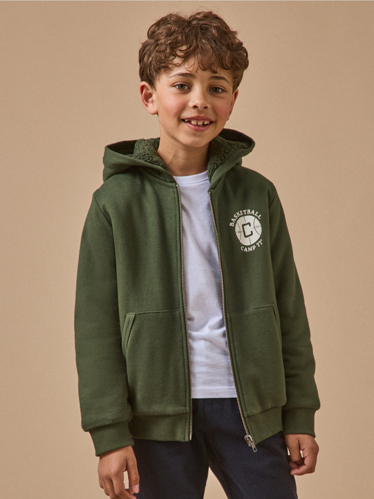 Sweat zippé doublé sherpa Garçon - 3
