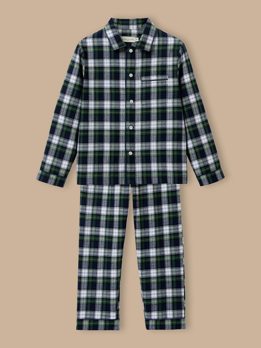 Pyjama grand-père carreaux Garçon - 1