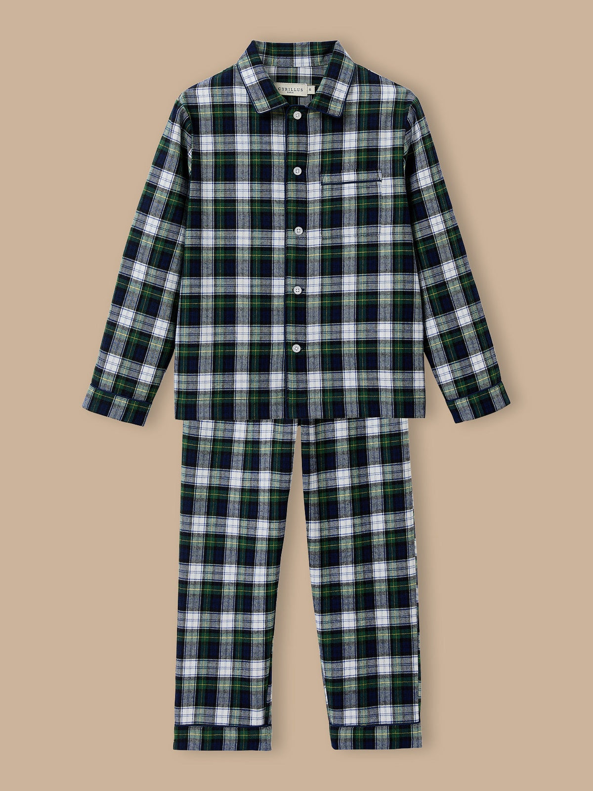 Pyjama grand-père carreaux Garçon - 1