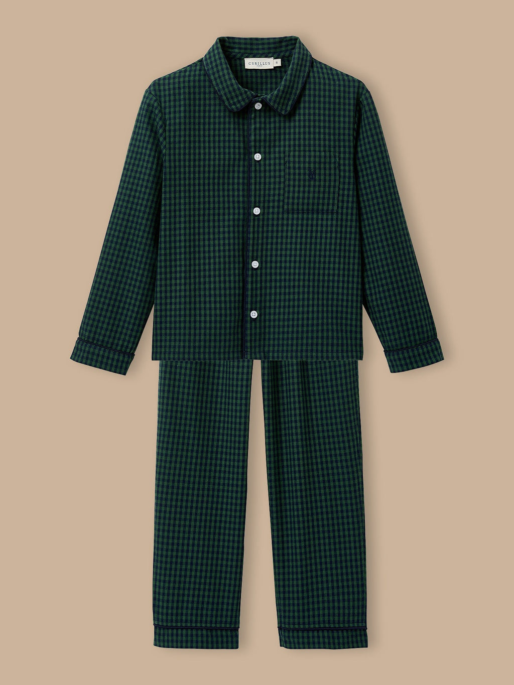 Pyjama grand-père carreaux Garçon - 1