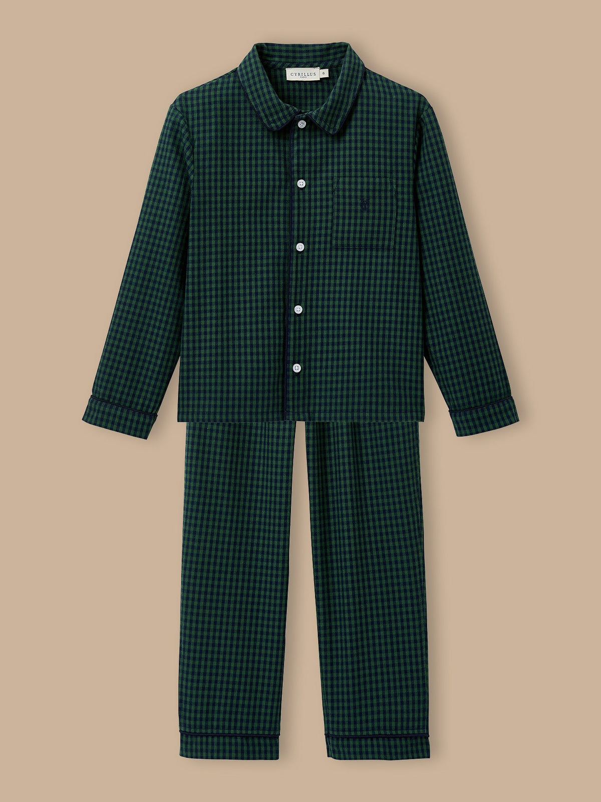 Pyjama grand-père carreaux Garçon - 1