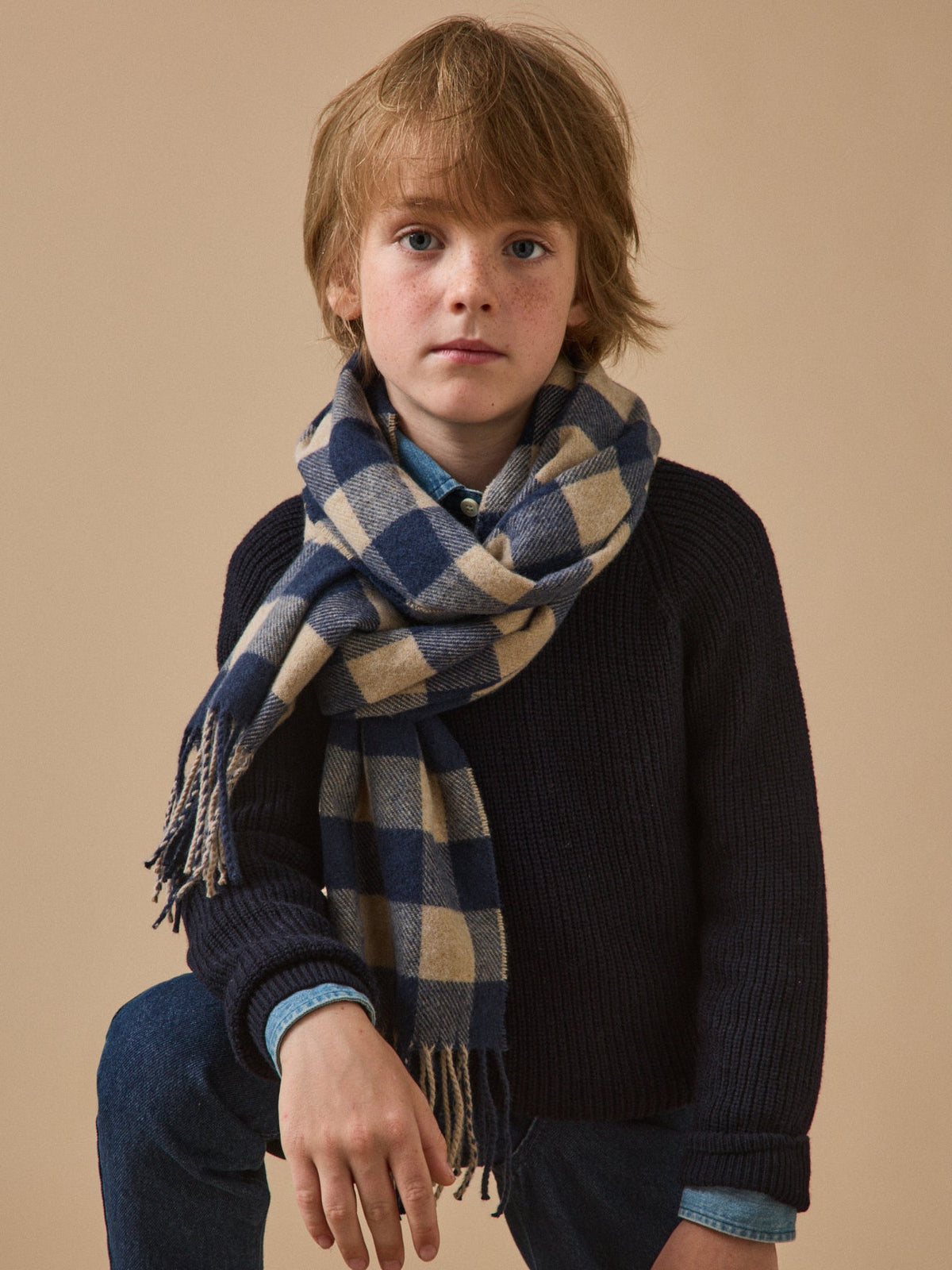 Écharpe carreaux enfant - 1