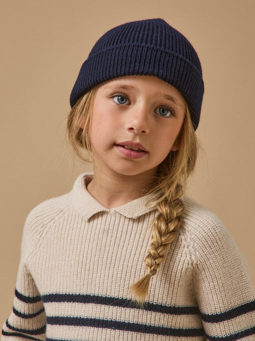 Bonnet laine mérinos enfant - Cyrillus X les 3 Tricoteurs - 1