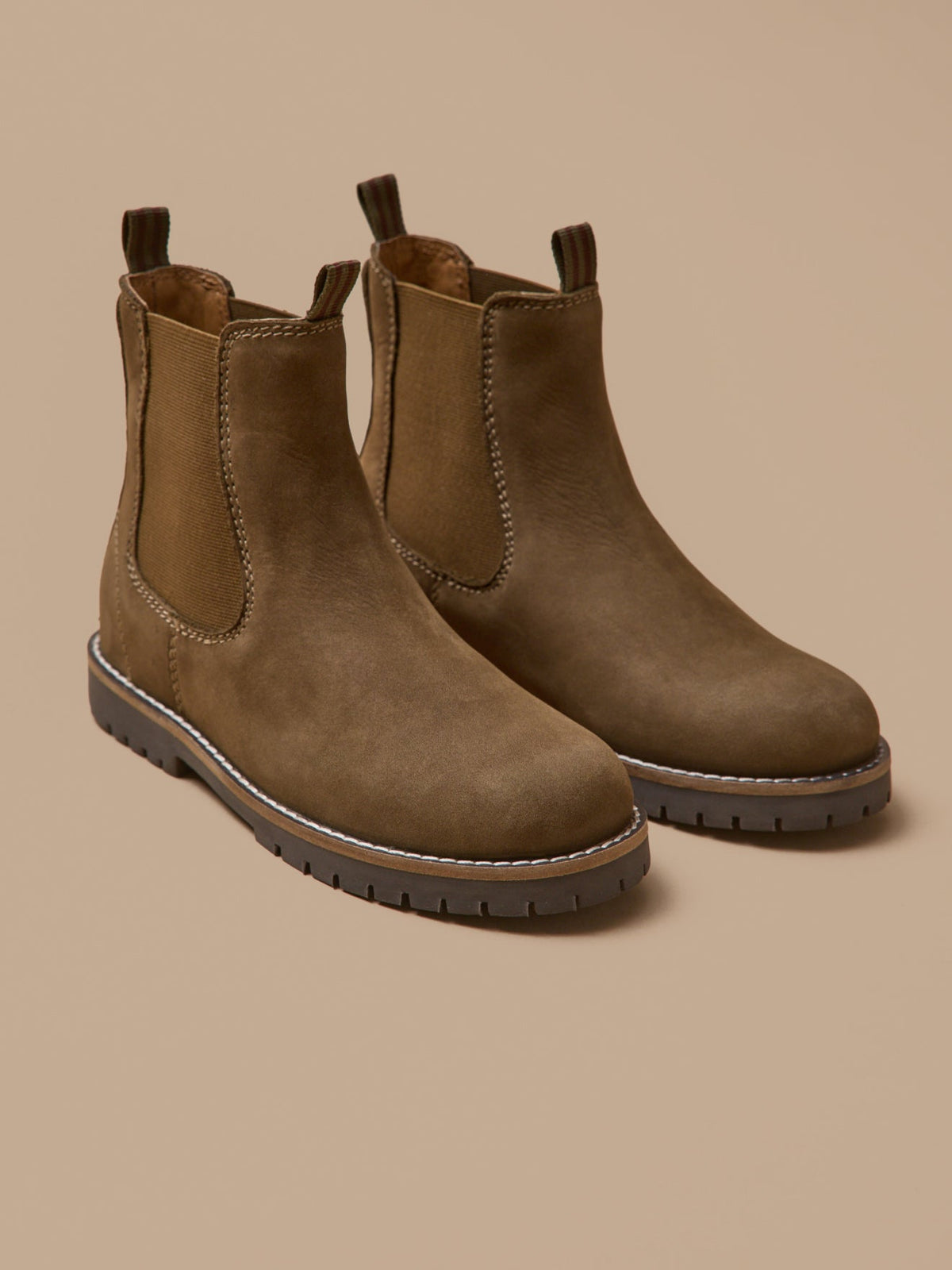 Boots chelsea cuir nubuck garçon - 1